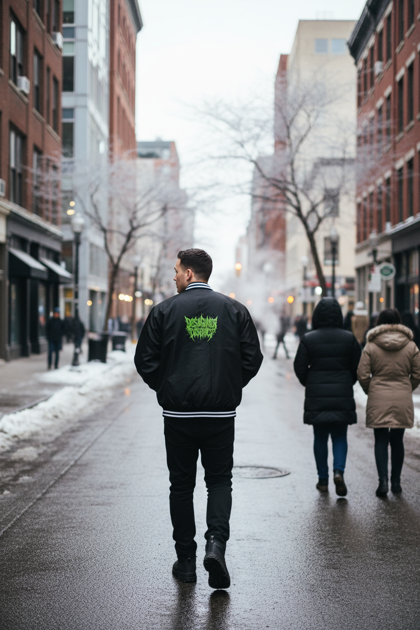 Mens Varsity Bomber Jacket