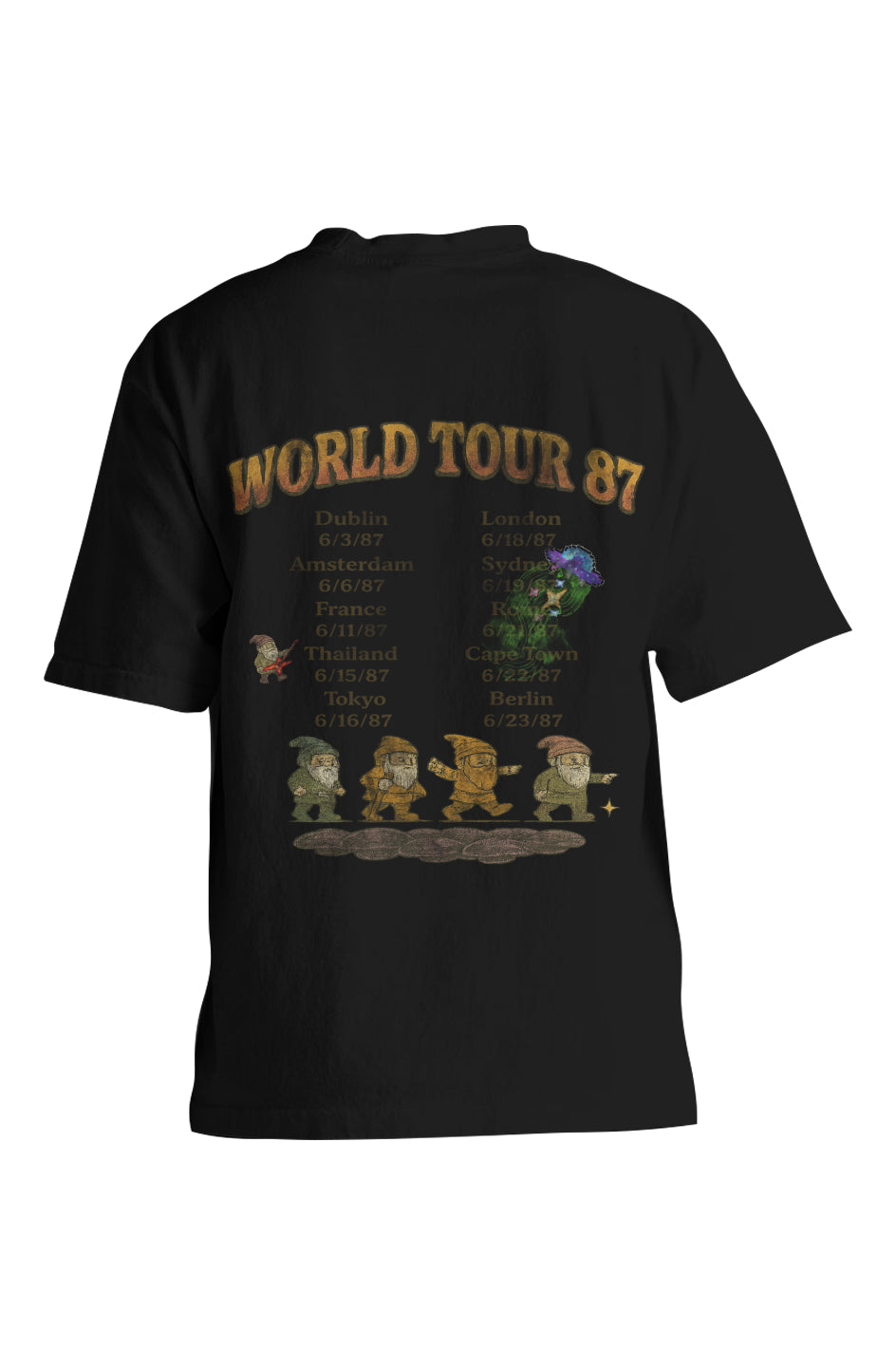 “World Tour 87”Cropped Max Heavyweight Tee