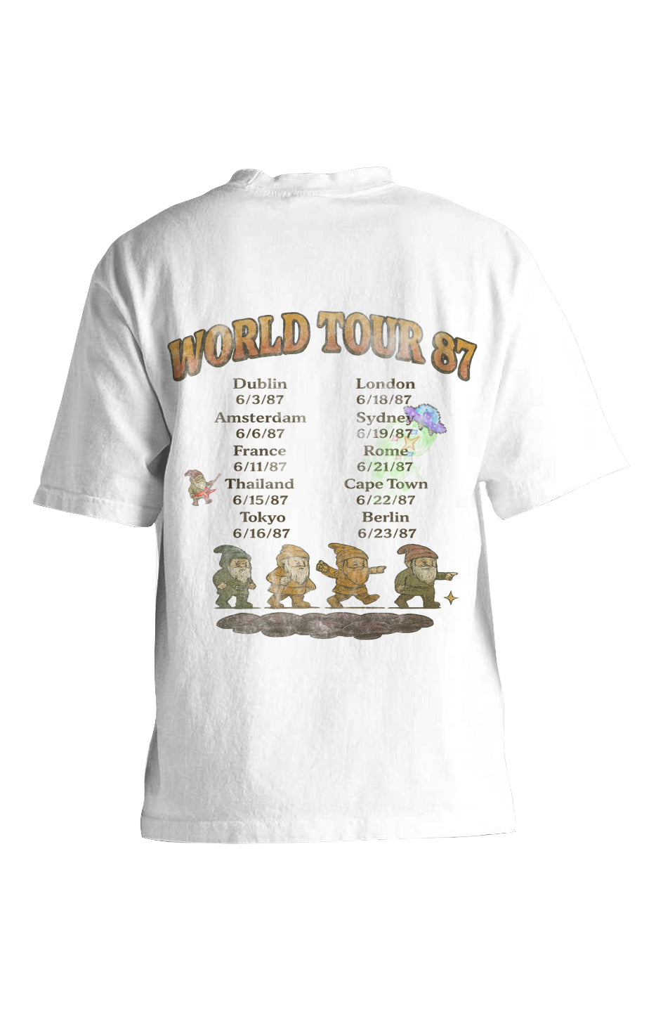 “World Tour 87”Cropped Max Heavyweight Tee