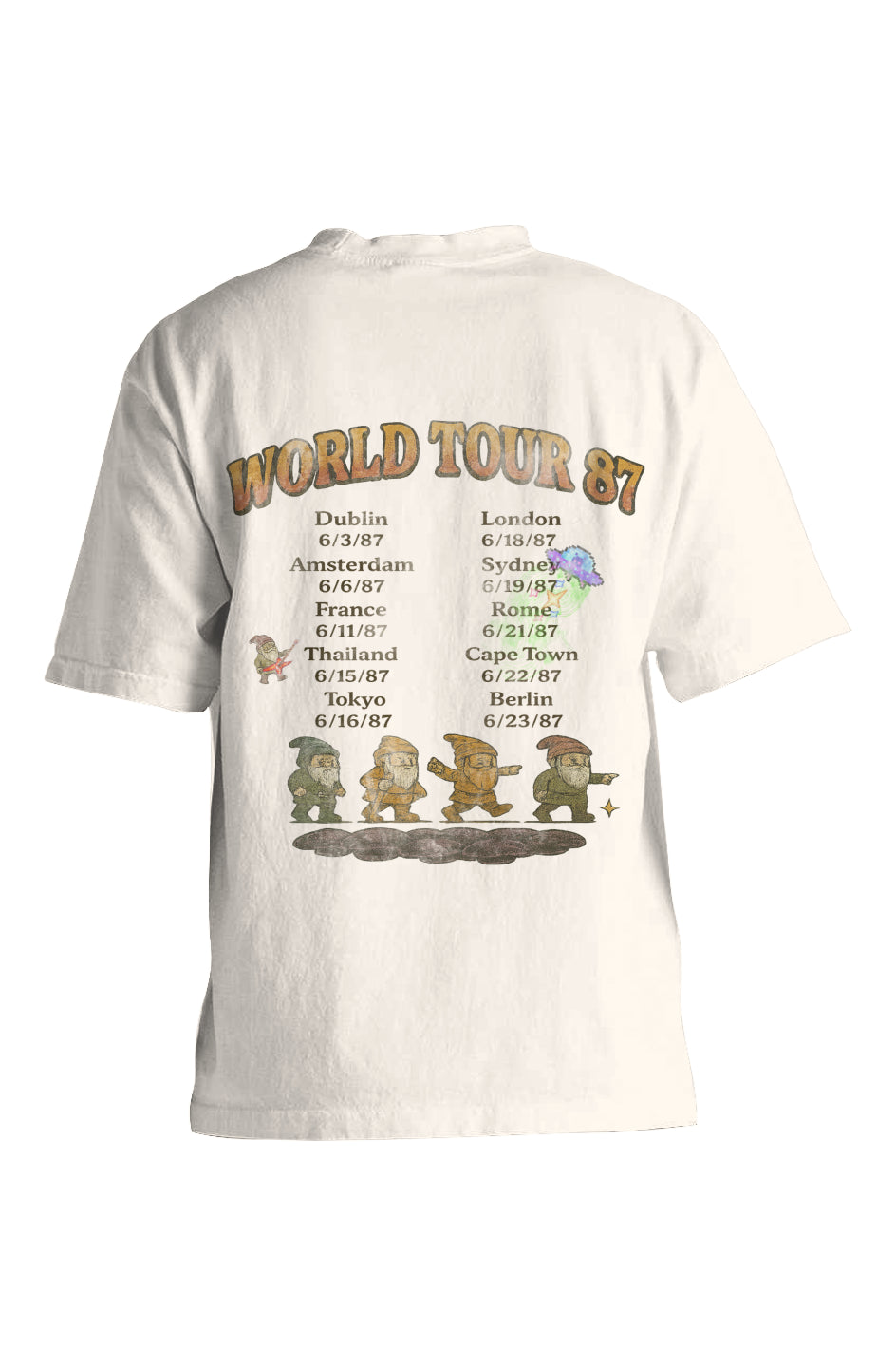 “World Tour 87”Cropped Max Heavyweight Tee