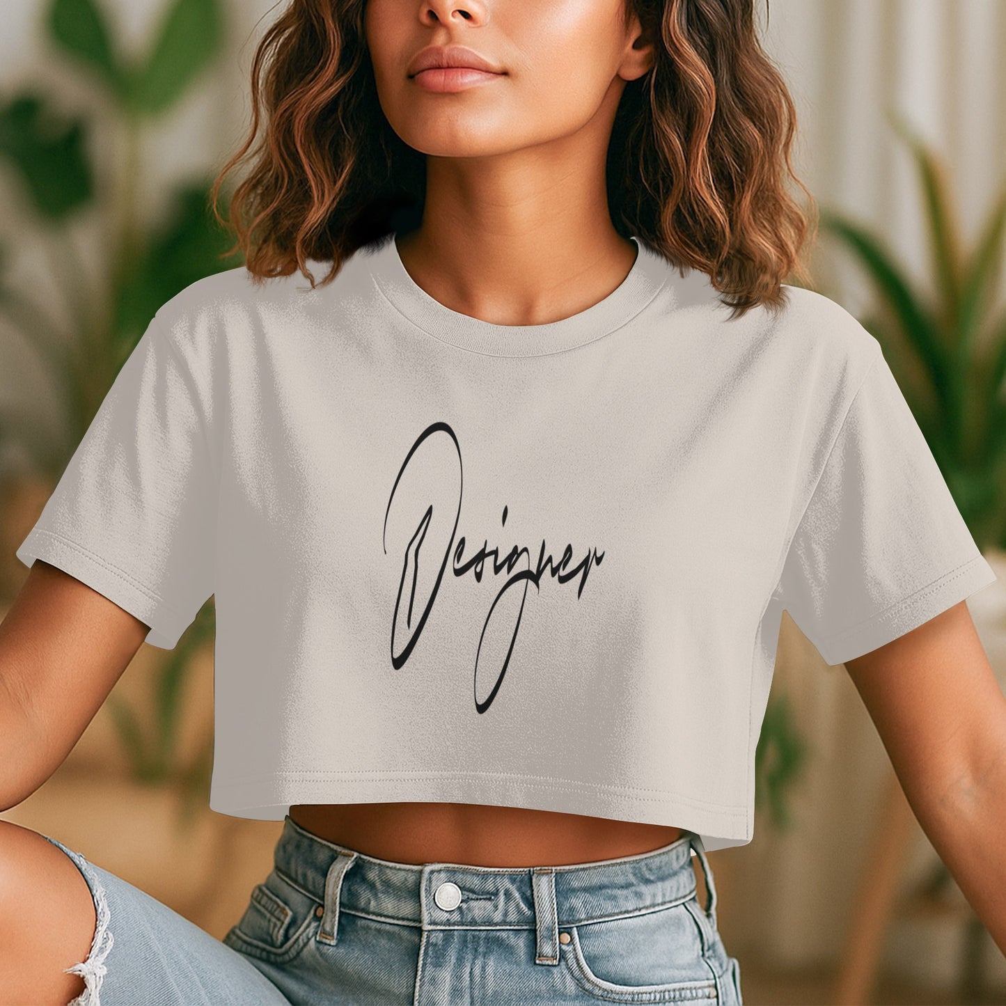 Script Crop Tee