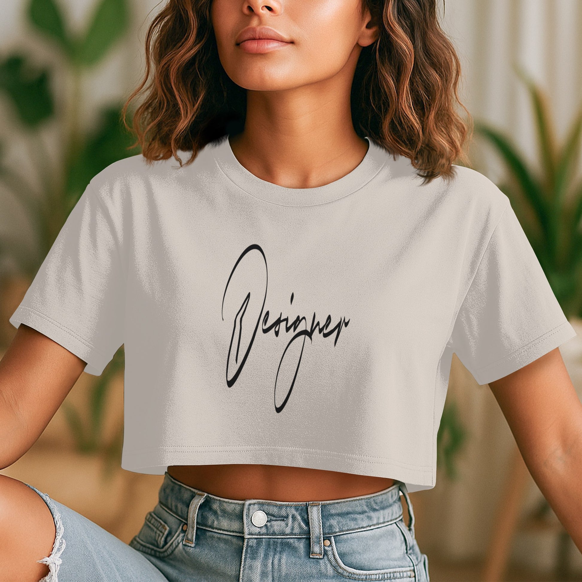 Script Crop Tee